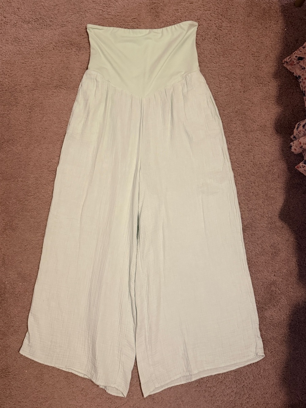 NWOT Aerie Strapless Wide-Leg Jumpsuit in Light Mint
